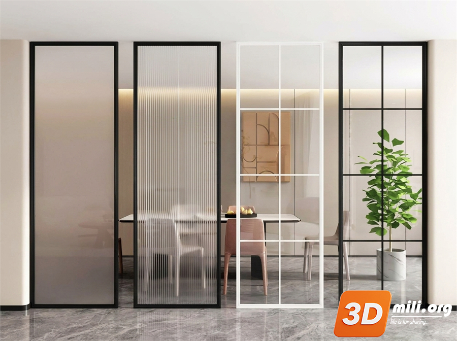 Folding screen Skp Files 